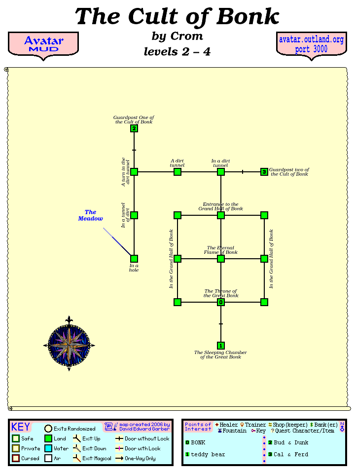 Avatar MUD Area Map - Cult of Bonk.GIF