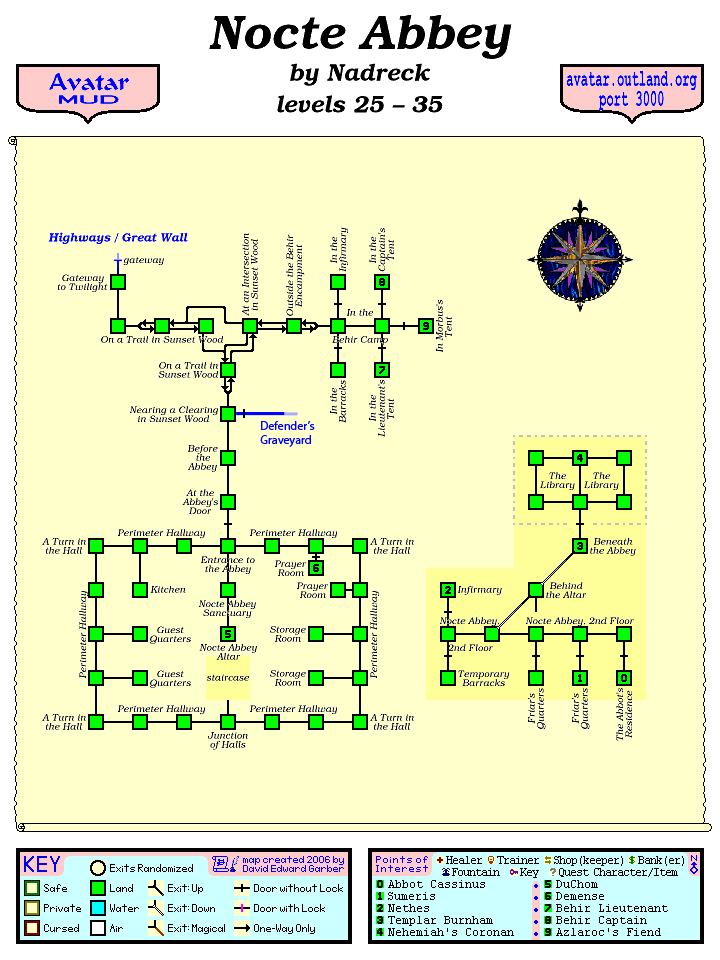 Avatar MUD Area Map - Nocte Abbey.GIF